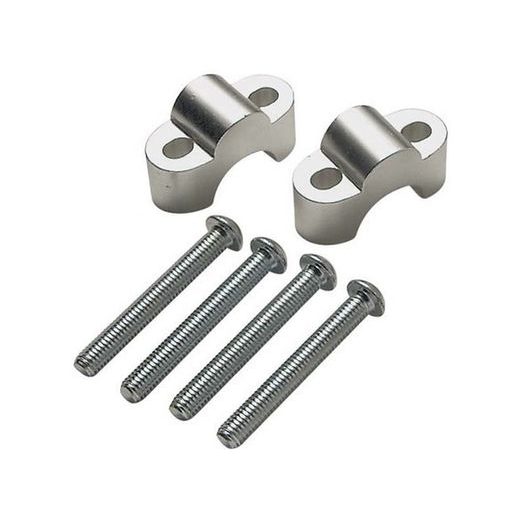 SADA NA ZVÝŠENÍ ŘÍDÍTEK + 10 MM (PRŮMĚR 28 MM) VČ. ŠROUBŮ, RTECH (STŘÍBRNÁ)