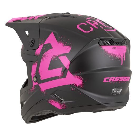 PŘILBA CROSS CUP 2 CREW, CASSIDA (ČERNÁ MATNÁ/RŮŽOVÁ FLUO) 2026