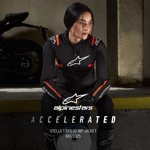 BUNDA STELLA T-SPS 2 WATERPROOF, ALPINESTARS (ČERNÁ/BÍLÁ/ČERVENÁ FLUO) 2025