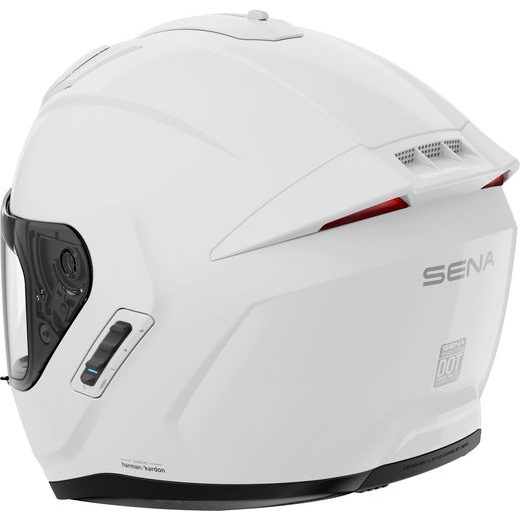 PŘILBA S HEADSETEM PHANTOM, SENA (LESKLÁ BÍLÁ)
