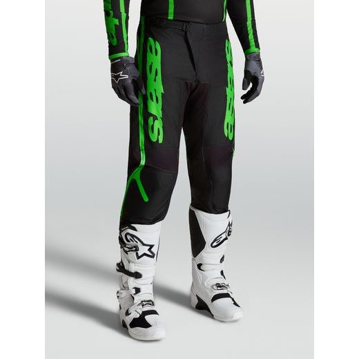 KALHOTY FLUID APEX V2, ALPINESTARS (ČERNÁ/ZELENÁ FLUO) 2027