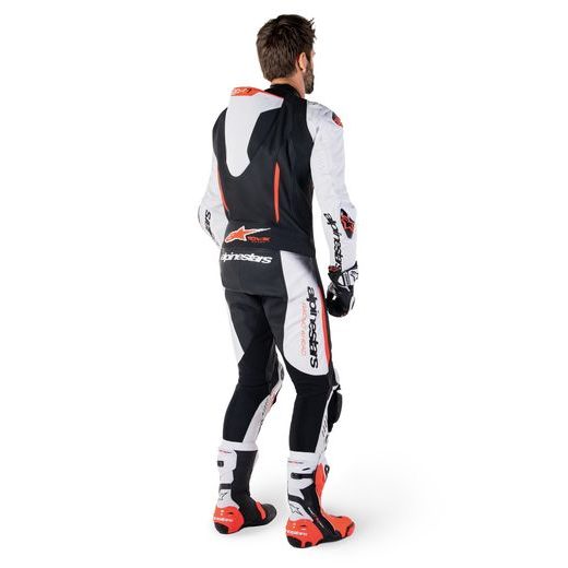 JEDNODÍLNÁ KOMBINÉZA GP-R7, TECH-AIR READY/KOMPATIBILNÍ, ALPINESTARS (BÍLÁ/ČERNÁ/ČERVENÁ FLUO) 2025