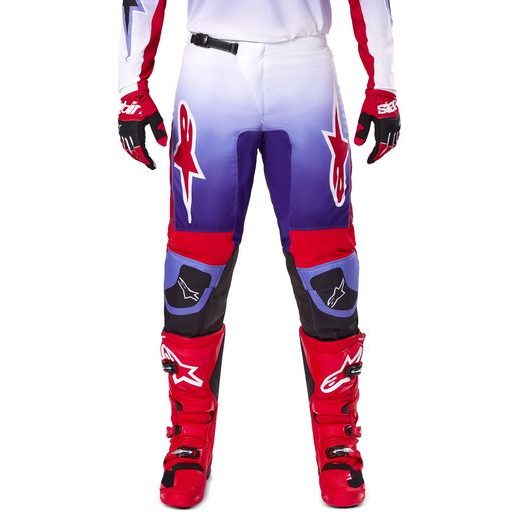 KALHOTY FLUID WURX, ALPINESTARS (FIALOVÁ/ČERVENÁ) 2025