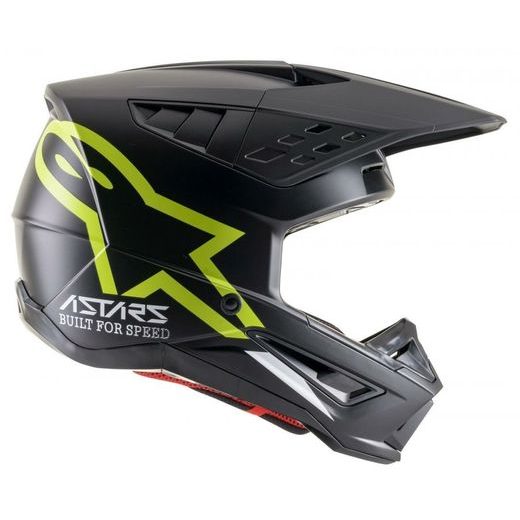 ALPINESTARS PŘILBA S-M5 COMPASS HELMET ECE(MATNÁ ČERNÁ/ŽLUTÁ FLUO)