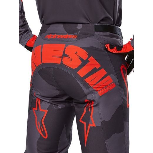 KALHOTY RACER HOLLOW, ALPINESTARS (ŠEDÁ CAMO/ORANŽOVÁ FLUO) 2025