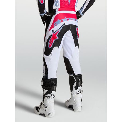 KALHOTY FLUID DRAG, ALPINESTARS (ČERNÁ/BÍLÁ/SVĚTLE MODRÁ/ČERVENÁ FLUO) 2027