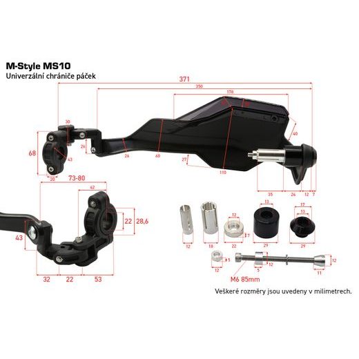 M-STYLE MS10 KAWASAKI CHRÁNIČE PÁČEK – BLASTERY
