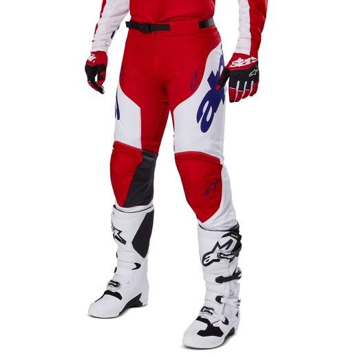 KALHOTY RACER VEIL, ALPINESTARS (ČERVENÁ/BÍLÁ) 2025