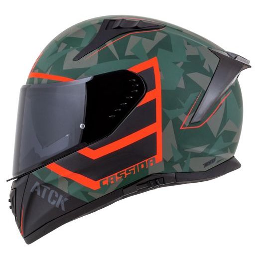 PŘILBA CASSIDA AERO ATCK (ZELENÁ CAMO/ČERNÁ/ŠEDÁ/ORANŽOVÁ)