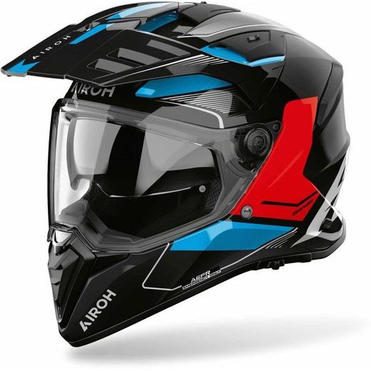 AIROH ENDURO MOTO PŘILBA BANDIT TUNE ČERNÁ/MODRÁ/ČERVENÁ