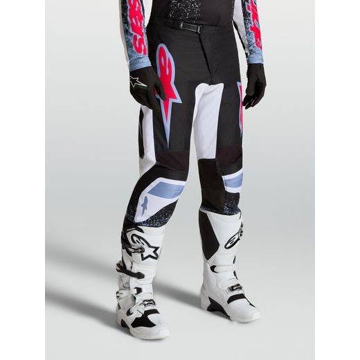 KALHOTY FLUID DRAG, ALPINESTARS (ČERNÁ/BÍLÁ/SVĚTLE MODRÁ/ČERVENÁ FLUO) 2027