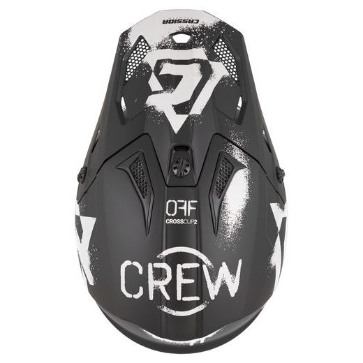 PŘILBA CROSS CUP 2 CREW, CASSIDA (ČERNÁ MATNÁ/BÍLÁ) 2026