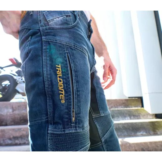 TRILOBITE PÁNSKÉ KALHOTY PARADO DOUBLELAYER SLIM FIT MODRÉ