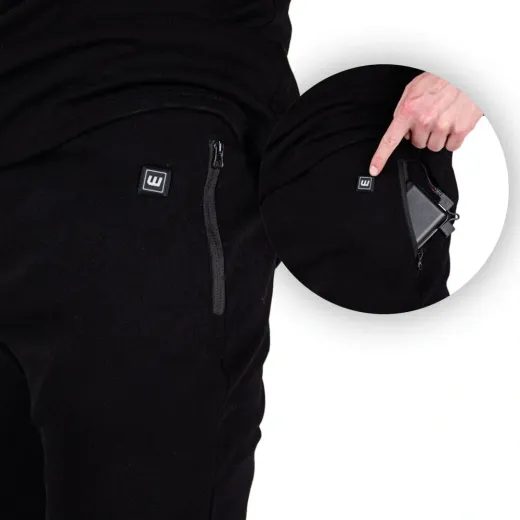 PÁNSKÉ VYHŘÍVANÉ KALHOTY W-TEC INSUPANTS - ČERNÁ