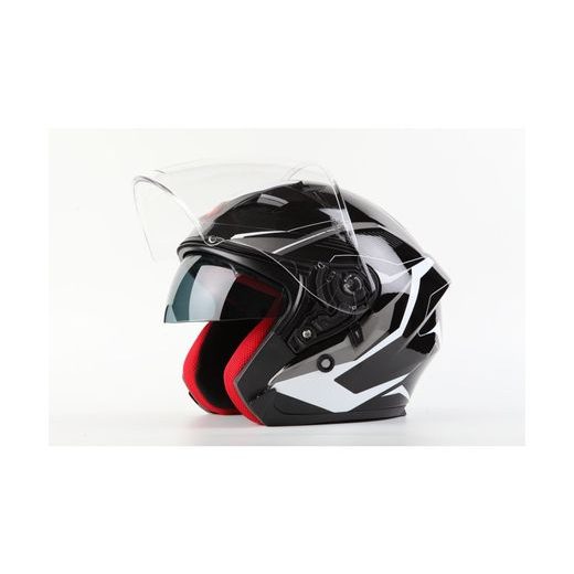 OTEVŘENÁ PŘILBA MAXX SKÚTROVÁ HELMA (ČERNO BÍLÁ)