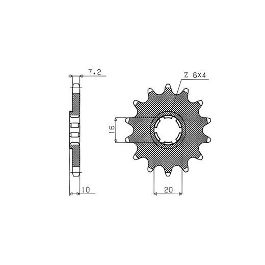 ŘETĚZOVÉ KOLEČKO PRO SEKUNDÁRNÍ ŘETĚZY TYPU 428, BRAKING (15 ZUBŮ)
