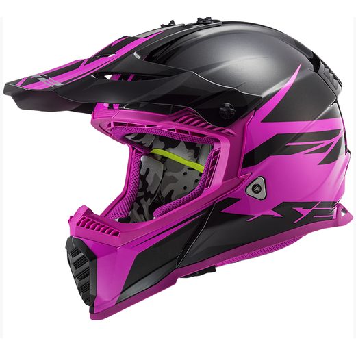 MX PŘILBA LS2 MX437 FAST EVO ROAR MATT BLACK PURPLE
