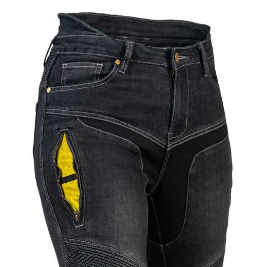 MBW DÁMSKÉ MOTO JEANSY BELINDA BLACK