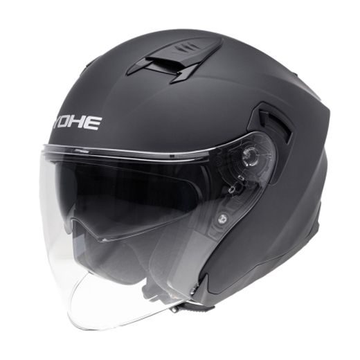 YOHE OTEVŘENÁ MOTO PŘILBA 885 ČERNÁ MATNÁ