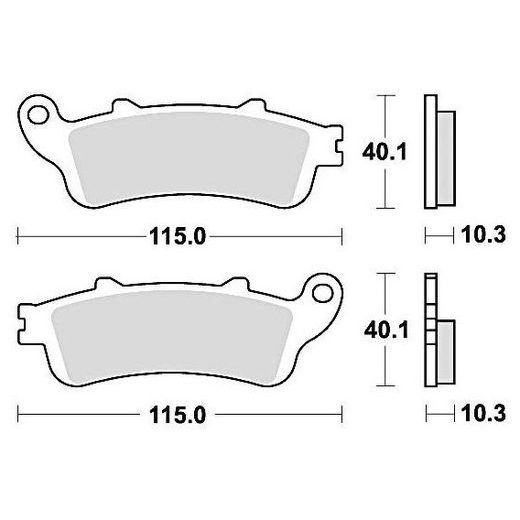 BRZDOVÉ DESTIČKY, BRAKING (SINTEROVÁ SMĚS CM56) 2 KS V BALENÍ