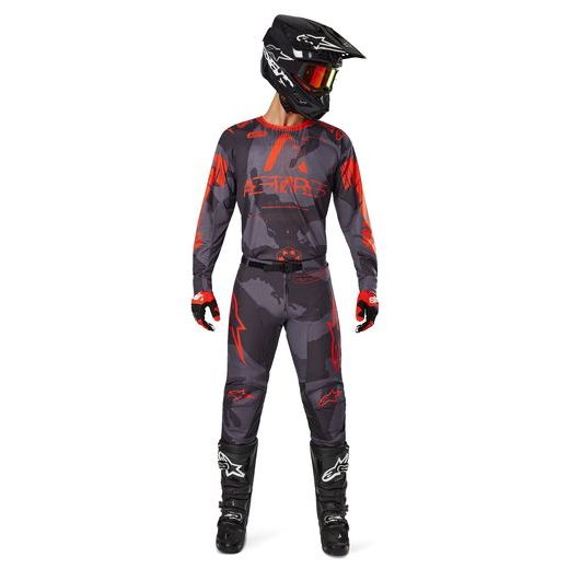 KALHOTY RACER HOLLOW, ALPINESTARS (ŠEDÁ CAMO/ORANŽOVÁ FLUO) 2025
