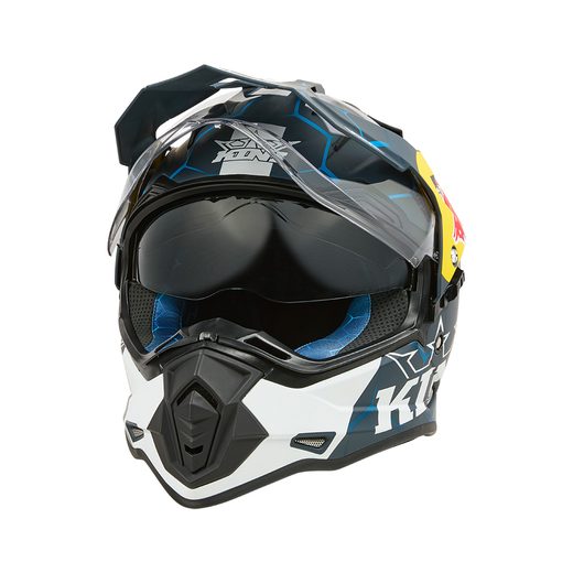 MOTO HELMA KINI RED BULL ADV 1.0 MODRÁ/BÍLÁ