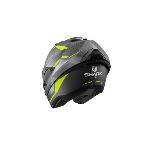 PŘILBA SHARK EVO- ES YARI PŘEKLOPNÁ (ČERNÁ/ŠEDÁ/ŽLUTÁ MATNÁ)