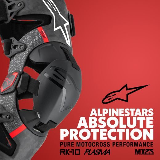 KOLENNÍ ORTÉZY SUPERTECH RK-10 PLASMA, ALPINESTARS (ČERNÁ/ČERVENÁ) 2025