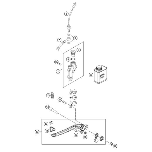 KTM ORIGINÁLNÍ DÍL - 54813056000, PUSH ROD L = 28MM 03, KTM