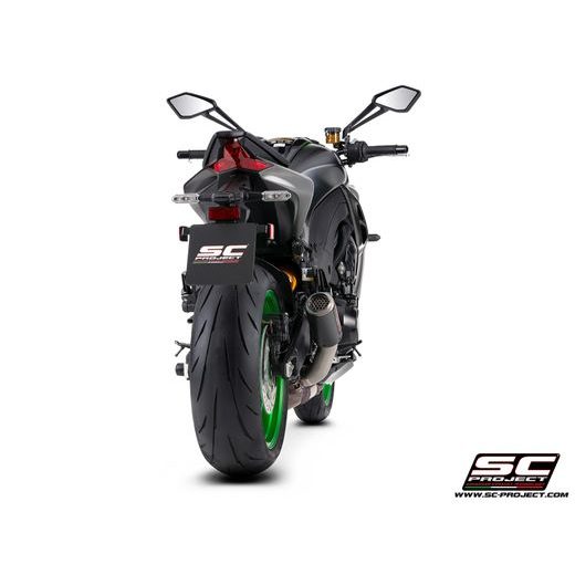 SC PROJECT KAWASAKI Z1100-SE 2026 VÝFUK Z UHLÍKOVÝCH VLÁKEN CR-T S MŘÍŽKOU PROTI KAMENŮM
