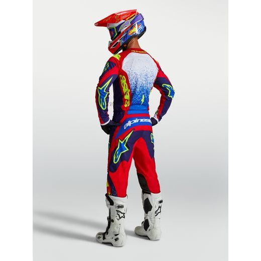KALHOTY FLUID DRAG, ALPINESTARS (TMAVĚ MODRÁ/ČERVENÁ/ZELENÁ/BÍLÁ) 2027