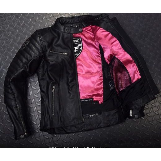 4SR DÁMSKÁ KOŽENÁ MOTO BUNDA B-MONSTER LADY ČERNÁ