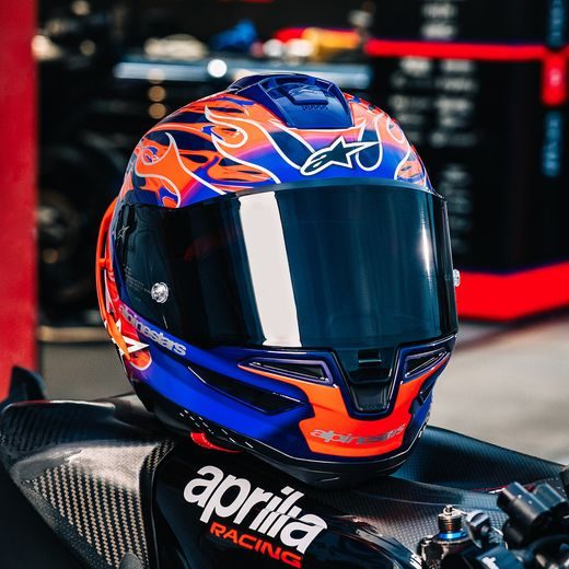 PŘILBA SUPERTECH R10 FLYTE LIMITOVANÁ EDICE JORGE MARTIN, ALPINESTARS (FIALOVÁ/ČERVENÁ) 2026