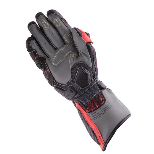 REBELHORN PÁNSKÉ KOŽENÉ MOTO RUKAVICE REBEL ČERNO/ČERVENÉ