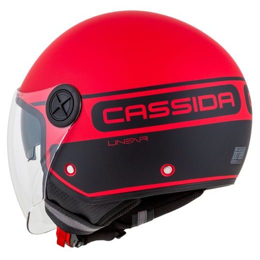 PŘILBA CASSIDA HANDY PLUS LINEAR (ČERVENÁ MATNÁ/ČERNÁ)