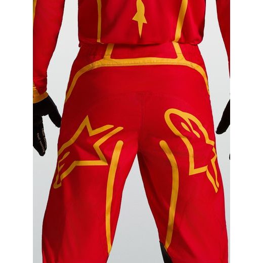 KALHOTY FLUID APEX V2, ALPINESTARS (ČERVENÁ/ZLATÁ) 2027