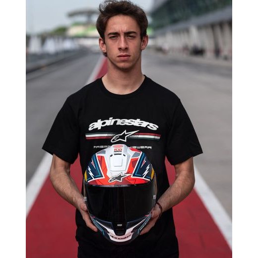 PŘILBA SUPERTECH R10 LIMITOVANÁ EDICE PEDRO ACOSTA, ALPINESTARS (MODRÁ/ČERVENÁ/BÍLÁ MATNÁ) 2025