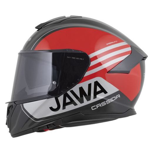 PŘILBA INTEGRAL GT 2.1 JAWA SPORT, CASSIDA (ČERNÁ/ČERVENÁ PERLEŤ/STŘÍBRNÁ)