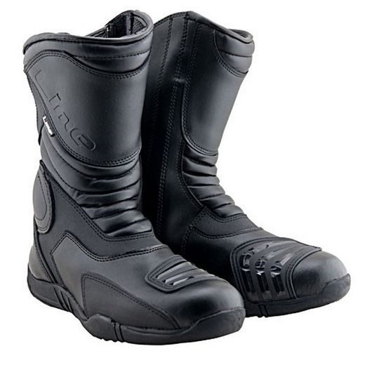 MBW PÁNSKÉ KOŽENÉ MOTO BOTY TR113 ČERNÉ