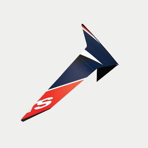 AERODYNAMICKÝ SPOILER PRO PŘILBY SUPERTECH R-10 TEAM STANDARDNÍ PROFIL, ALPINESTARS (ČERNÁ/ČERVENÁ/MODRÁ/BÍLÁ)