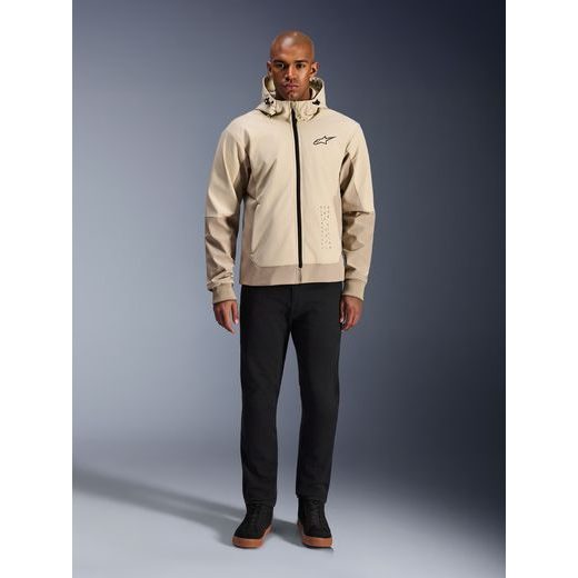 BUNDA RADIUM TECH HOODIE, ALPINESTARS (PÍSKOVÁ/HNĚDÁ) 2026