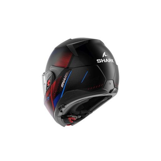 SHARK PŘEKLOPNÁ PŘILBA OXO SPEED-TECH MAT ČERNÁ ČERVENÁ MODRÁ
