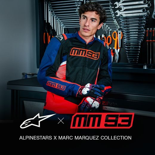 BUNDA T-SPS AIR V2 MM93 KOLEKCE, ALPINESTARS (ČERVENÁ FLUO/MODRÁ/ČERNÁ/BÍLÁ) 2025