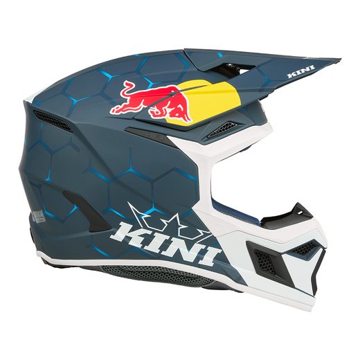 DĚTSKÁ MOTO HELMA KINI RED BULL MX3 1.0 MODRÁ/BÍLÁ