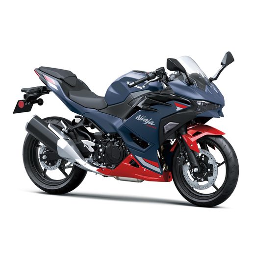 KAWASAKI NINJA 500 SE MY26 METALLIC MATTE TWILIGHT BLUE / CANDY PERSIMMON RED
