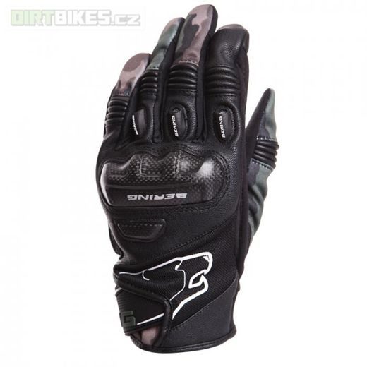 BERING PÁNSKÉ KOŽENÉ MOTO RUKAVICE DERECK CAMO