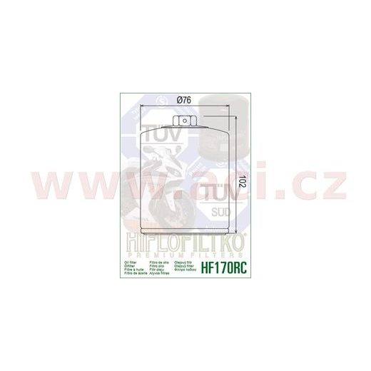 OLEJOVÝ FILTR HF170BRC, HIFLOFILTRO (ČERNÝ)