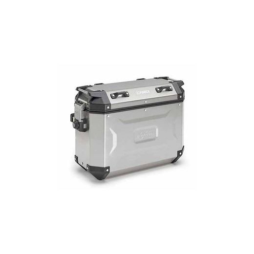 SADA BOČNÍCH KUFRŮ K-FORCE - 37L, KAPPA (STŘÍBRNÝ, HLINÍK, 49,5X38,7X24,6 CM)