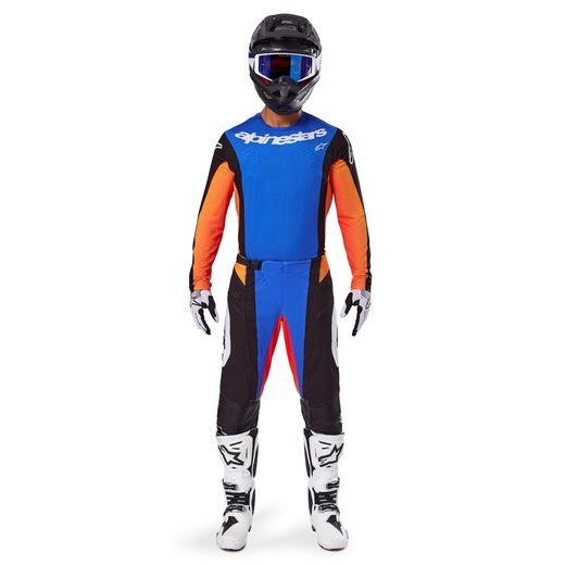 KALHOTY TECHSTAR MELT, ALPINESTARS (ORANŽOVÁ/MODRÁ) 2025