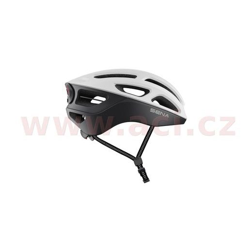 CYKLO PŘILBA S HEADSETEM R1 EVO, SENA (MATNÁ BÍLÁ)